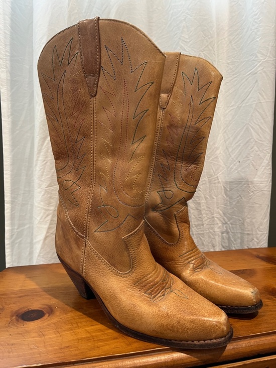 Made In Brazil Shoes - Women's Tan Leather Lace-Up Western Boots
